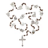 Stations of The Cross Chaplet 30" with Wood Beads
