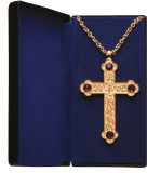 GOLD PLATED SCULPTURED STYLE CROSS
