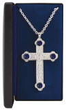 SILVER PLATED SCULPTURED STYLE CROSS