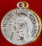 ST THERESA STERLING SILVER MEDAL