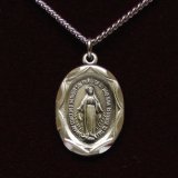 STERLING MIRACULOUS MEDAL 18" STAINLESS CHAIN