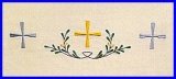 CROSS & OLIVE BRANCH EMBROIDERED ALTAR CLOTH