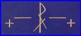 CHI RHO CROSS & BARS EMBROIDERED ALTAR CLOTH