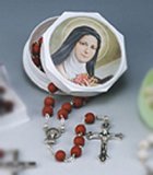 ST THERESE ROSE PETAL ROSARY