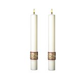Matching Side Candles for Sacred Heart Paschal Candle