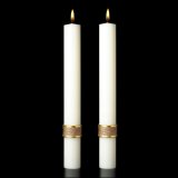 Matching Side Candles for Evangelium Paschal Candle