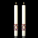 Matching Side Candles for Upon His Rock Paschal Candle