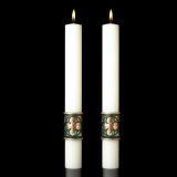 Matching Side Candles for Christus Rex Paschal Candle