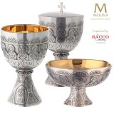 Last Supper Chalice 16 oz, with Celtic filigree work, with Scale Paten (Matching Ciboria available)
