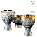 Last Supper Hand Chiseled Chalice 12 oz, with Scale Paten (Matching Ciboria available)