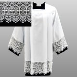 4807 TAILORED PRIEST SURPLICE With 6.5" Cross Lace Band