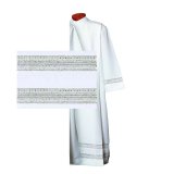 CASSOCK ALB WHITE LINEN WEAVE