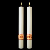 Matching Side Candles for Exalted Paschal Candle