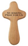 4" HANDHELD PRAYER CROSS W ST JOSEPH CARD