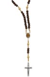 BROWN SHROUD OF TURIN ROSARY, BOXED
