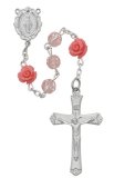 6mm Pink Rose Rosary