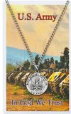 ST. MICHAEL US ARMY PEWTER MEDAL 24" CHAIN