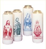 PATRON SAINT & All SOULS CANDLE 6-DAY GLASS