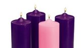 ADVENT CANDLES 6 x 4 PURPLE/PINK