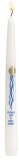 Baptismal Candle, Father, Son & Holy Spirit 10" Taper
