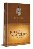 La Biblia Católica: Edición letra grande. Tapa dura, marrón, con Virgen de Guadalupe en cubierta