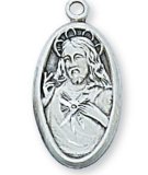 STERLING SILVER SCAPULAR MEDAL 18" STAINLESS CHAIN
