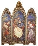 Nativity Screen with Angel and Shepherd 36.25" H