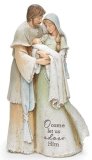 Holy Family, Come Let Us Adore Him 9" H