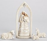 Holy Family with Arch and Animals, 4 pc Set