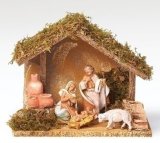 Nativity 3.5" Scale, 4 pieces and Italian Stable