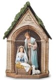 Holy Family with church facade12.5" H