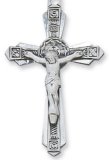 STERLING SILVER CRUCIFIX ON 24" CHAIN