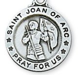 STERLING SILVER SMALL ST JOAN OF ARC ON 18" CHAIN