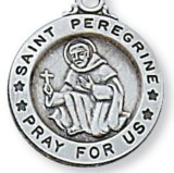 STERLING SILVER ST PEREGRINE MEDAL ON 18" CHAIN