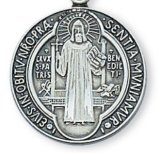 STERLING SILVER ST BENEDICT ON 18" CHAIN
