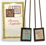 Our Lady of Guadalupe Brown Woven Scapular