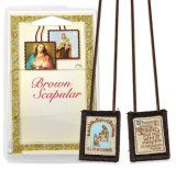 Our Lady of Mt Carmel Brown Woven Scapular