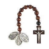 Wood Pocket One Decade Rosary 8mm Beads