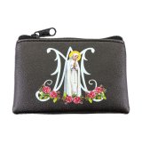 Our Lady of Fatima Leatherette Rosary Pouch