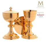 Chalice 14 oz, Hand-Hammered with Scale Paten (Matching Ciboria available)