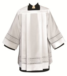 4661 SURPLICE with Embroidered Eyelet