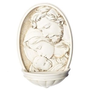 8" H Holy Family Holy Water Font