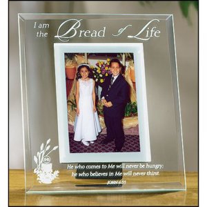 FIRST COMMUNION GLASS PHOTO FRAME