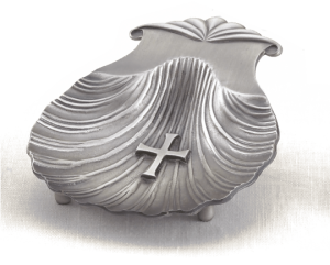 BAPTISMAL SHELL, silver ox