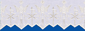 SILK EMBROIDERED CHI-RHO AND WHEAT ALTAR LINEN