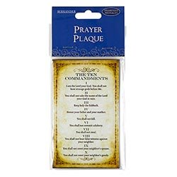 TEN COMMANDMENTS PRAYER PLAQUE 3.75 X 5.75