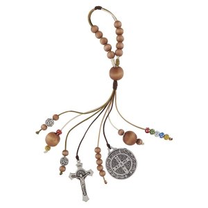 St Benedict Door Hanger Colorful Beads 10"