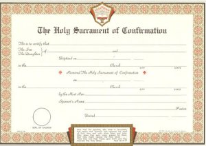 CONFIRMATION CERTIFICATE