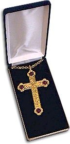 GOLD PLATED SCULPTURED STYLE CROSS