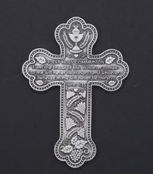 PEWTER FIRST COMMUNION WALL CROSS